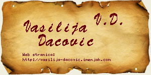 Vasilija Dacović vizit kartica